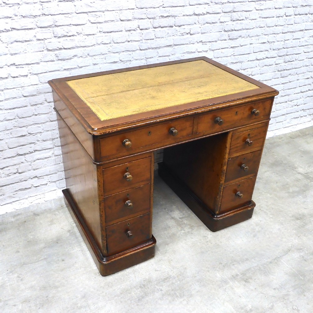 Small Mahogany Pedestal Desk View II