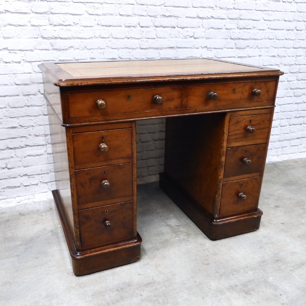 Small Mahogany Pedestal Desk View III