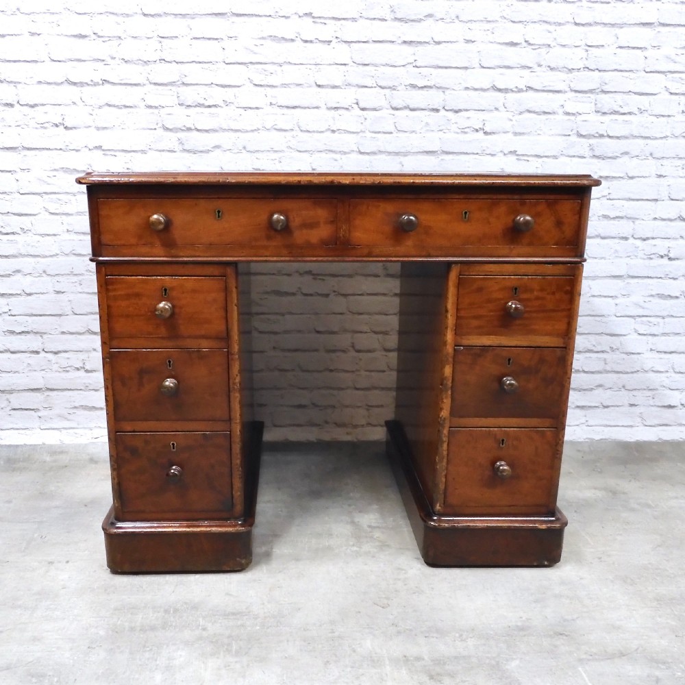 Small Mahogany Pedestal Desk View V