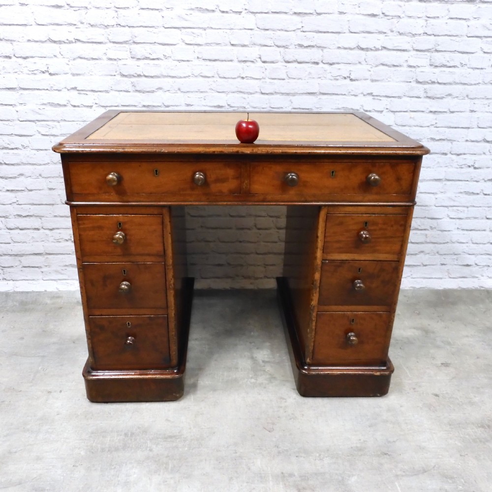 Small Mahogany Pedestal Desk View VI