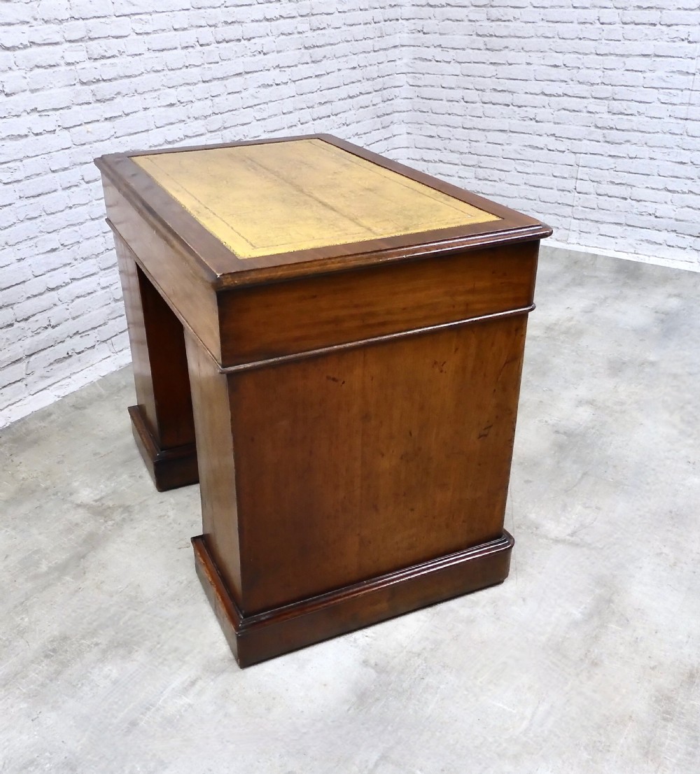 Small Mahogany Pedestal Desk View IX