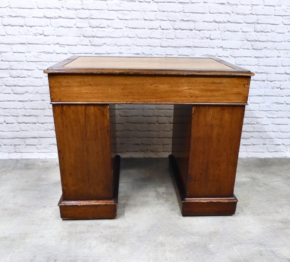 Small Mahogany Pedestal Desk View X
