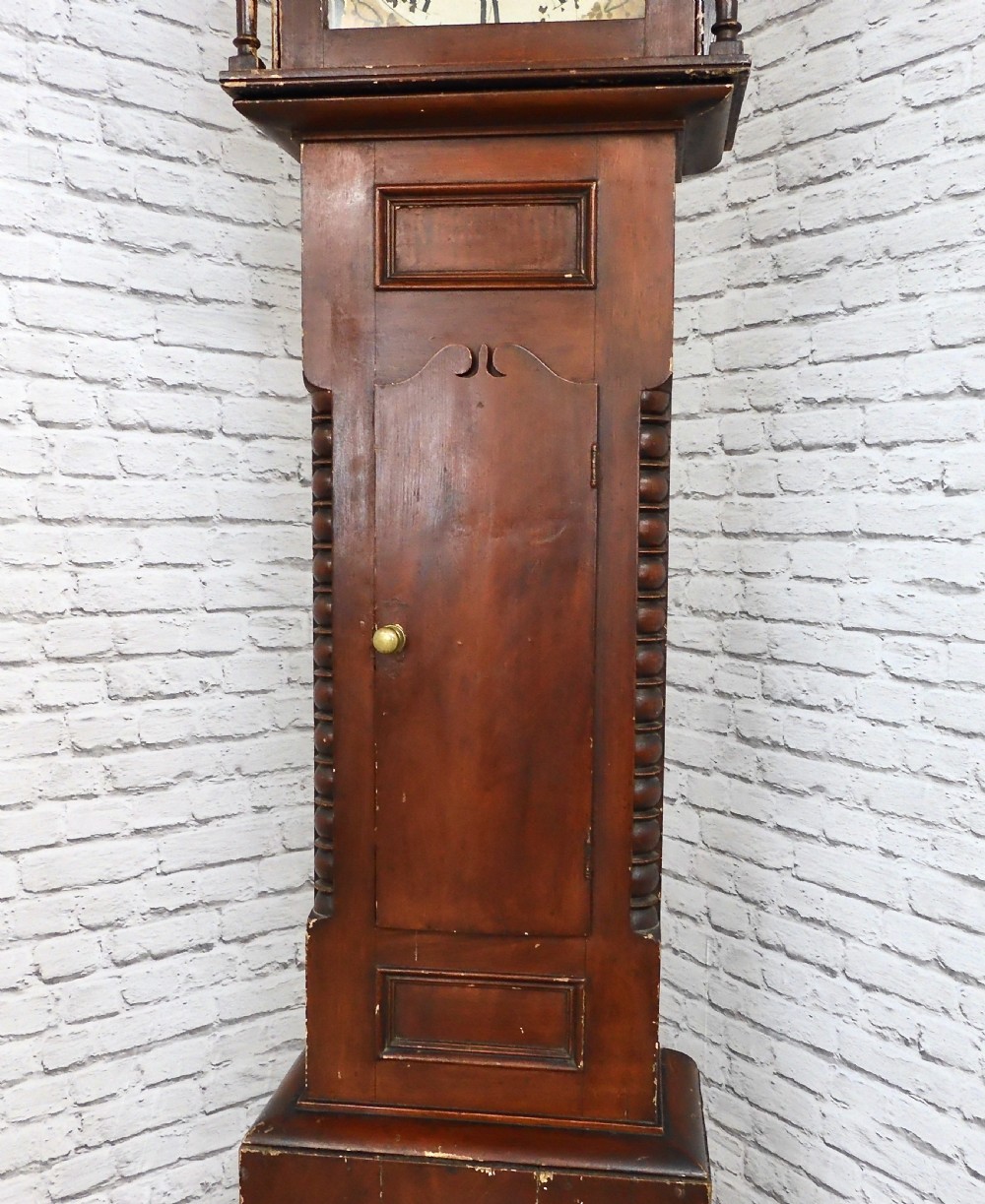 Painted Pine Cornish Grandfather Clock View IV