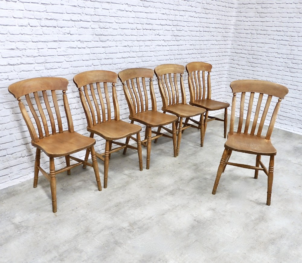 Set 6 Farmhouse Windsor Kitchen Chairs View II