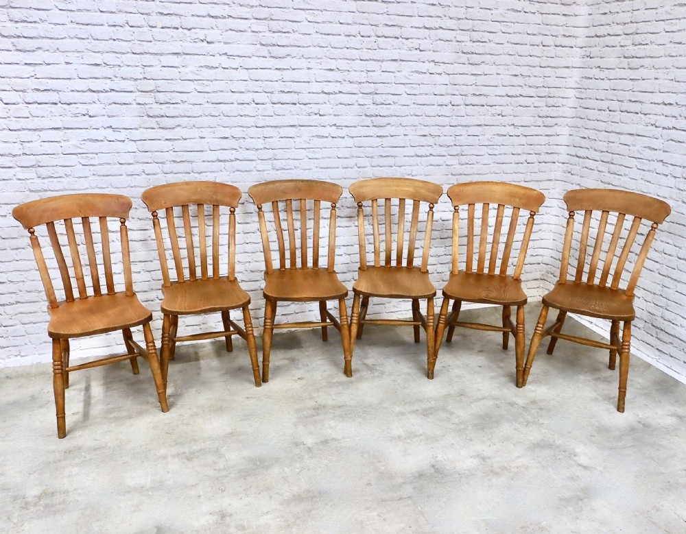 Set 6 Farmhouse Windsor Kitchen Chairs View III