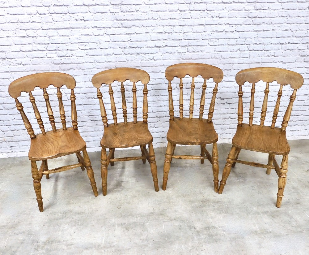 Windsor Country Kitchen Dining Chairs x4 View IV