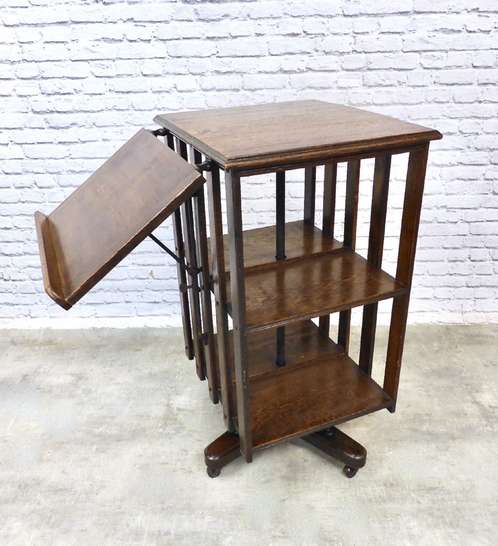 Oak Revolving Bookcase