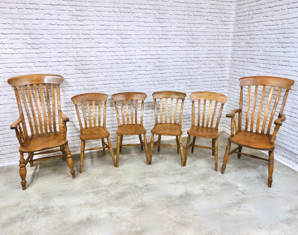Farmhouse Windsor Country Kitchen Dining Chair Set (6) View II