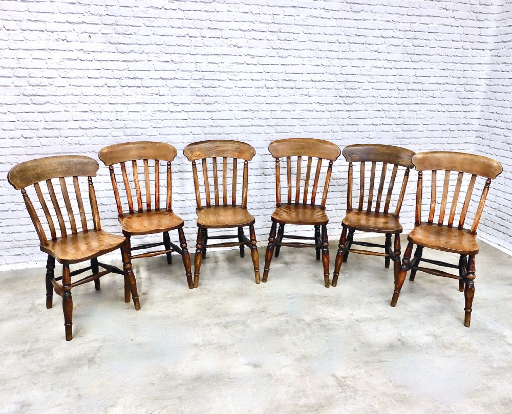 Set 6 Windsor Farmhouse Kitchen Chairs