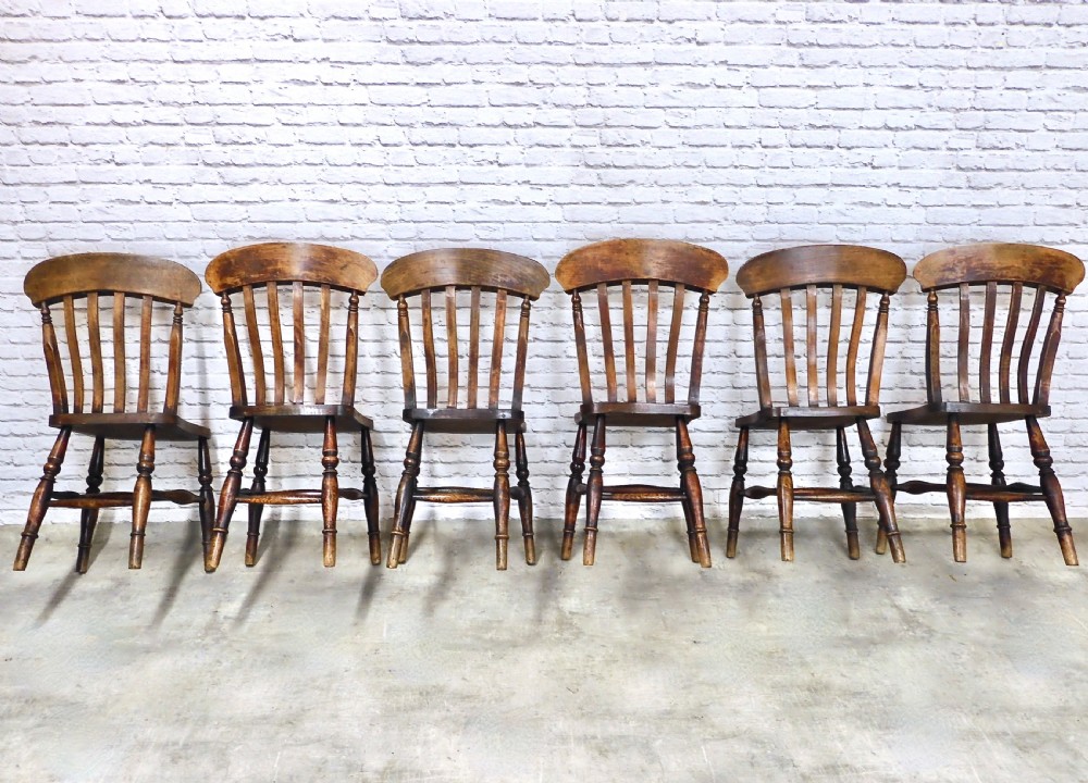 Set 6 Windsor Farmhouse Kitchen Chairs View IV