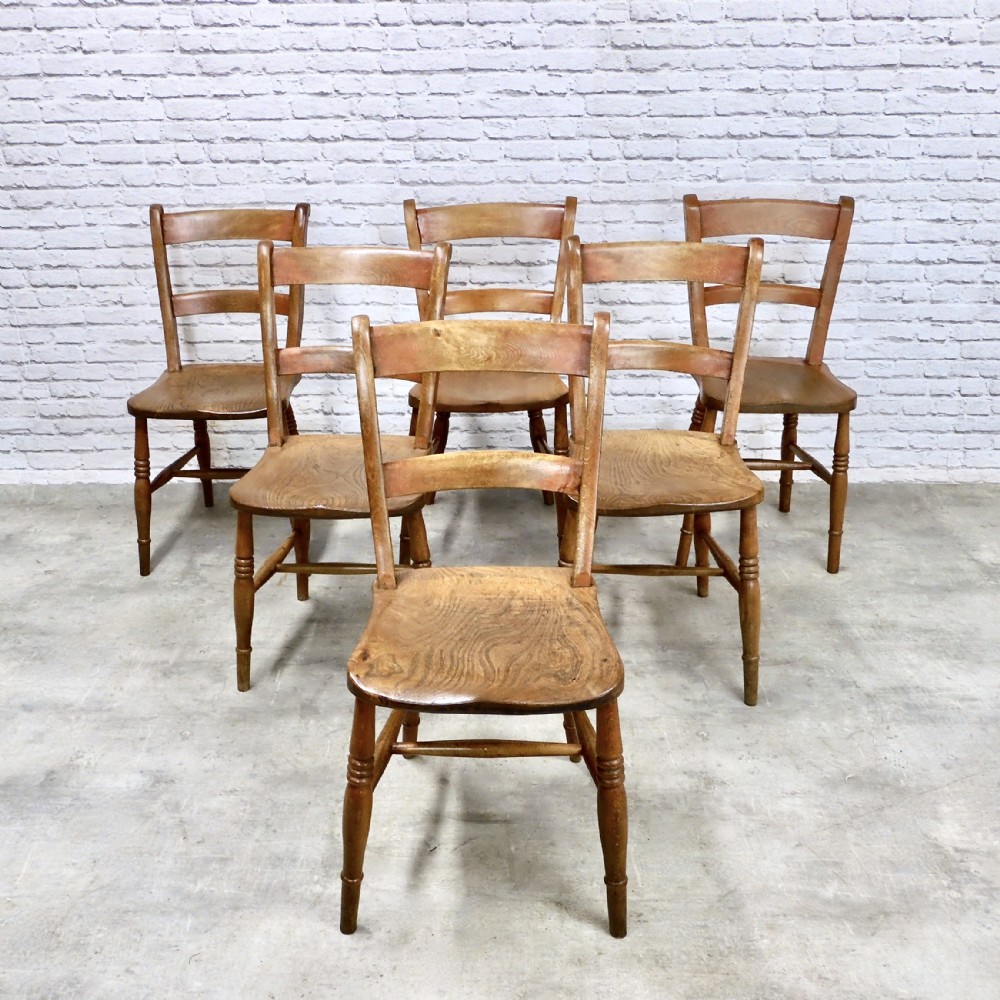 6x Farmhouse Windsor Kitchen Chairs