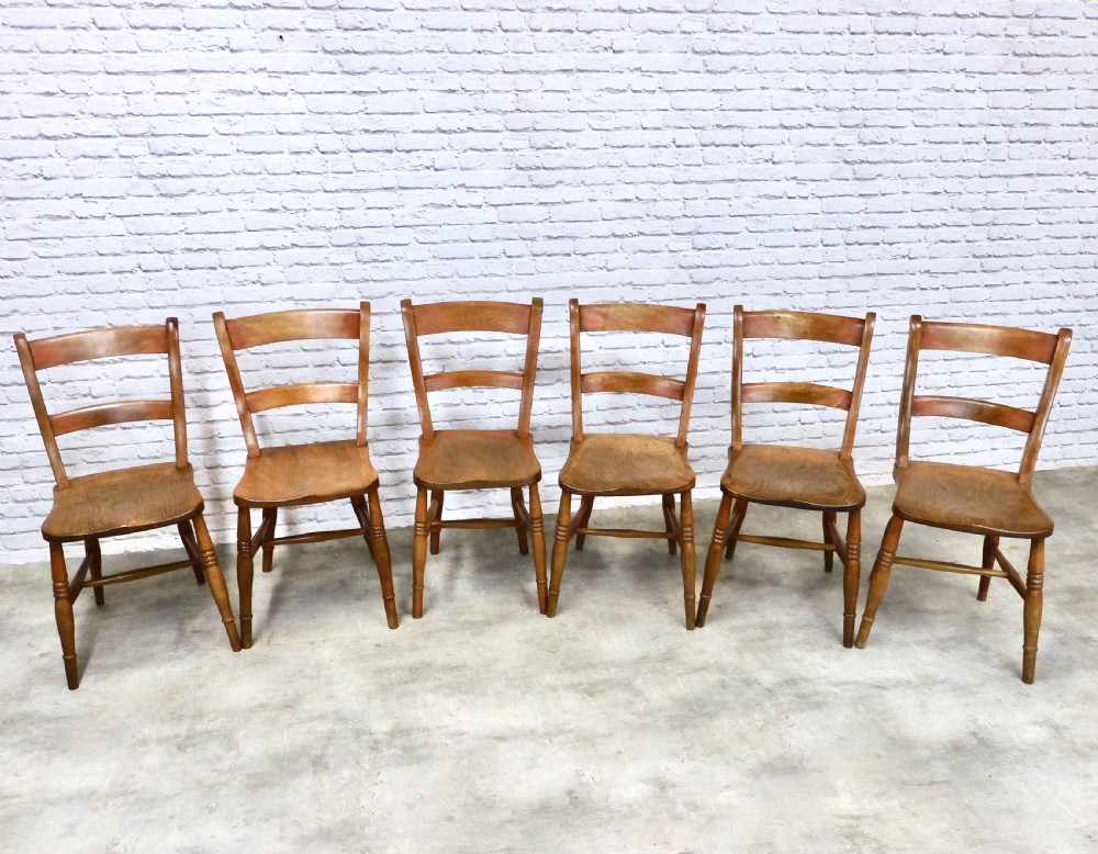 6x Farmhouse Windsor Kitchen Chairs View III