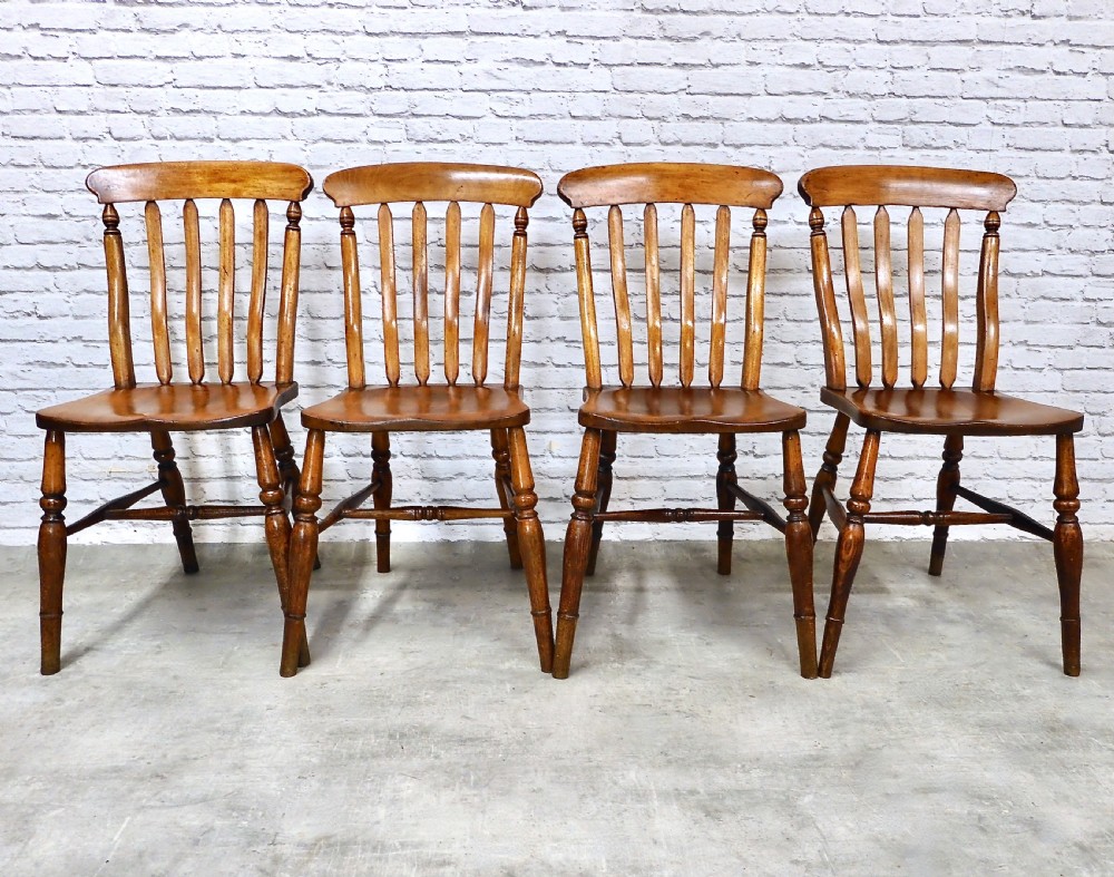 Set 4 Windsor Farmhouse Kitchen Dining Chairs