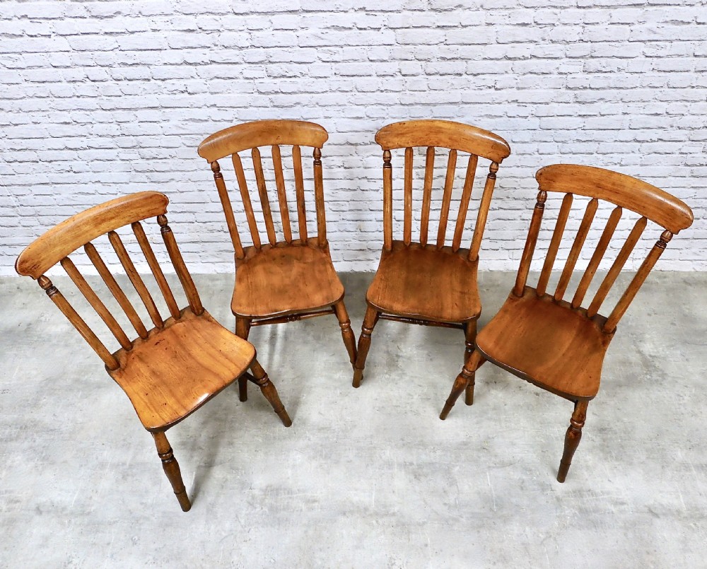 Set 4 Windsor Farmhouse Kitchen Dining Chairs View III