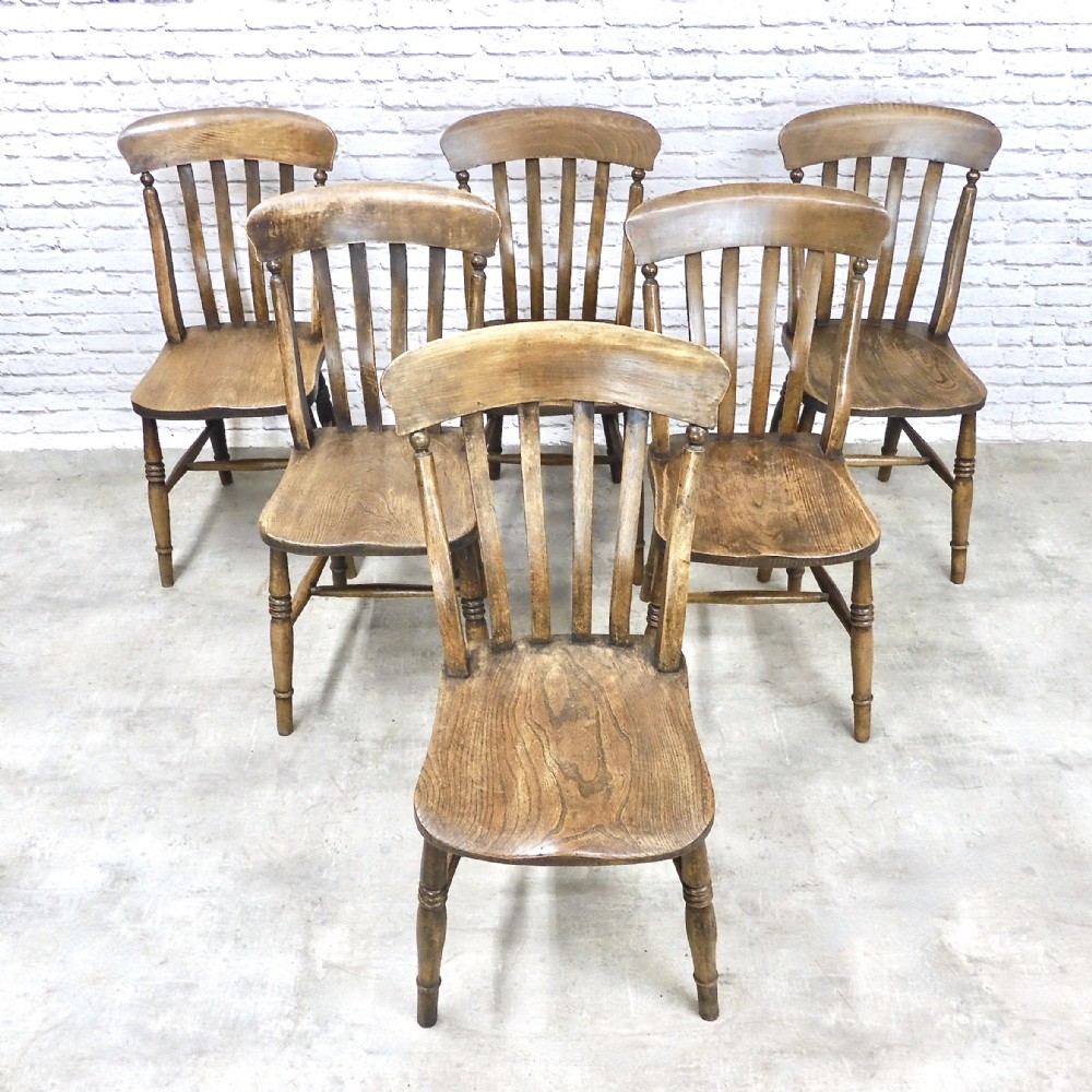 Set 6 Windsor Farmhouse Kitchen Chairs