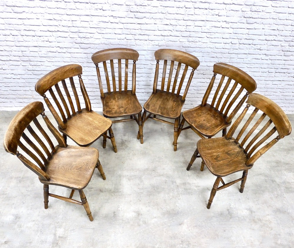 Set 6 Windsor Farmhouse Kitchen Chairs View III