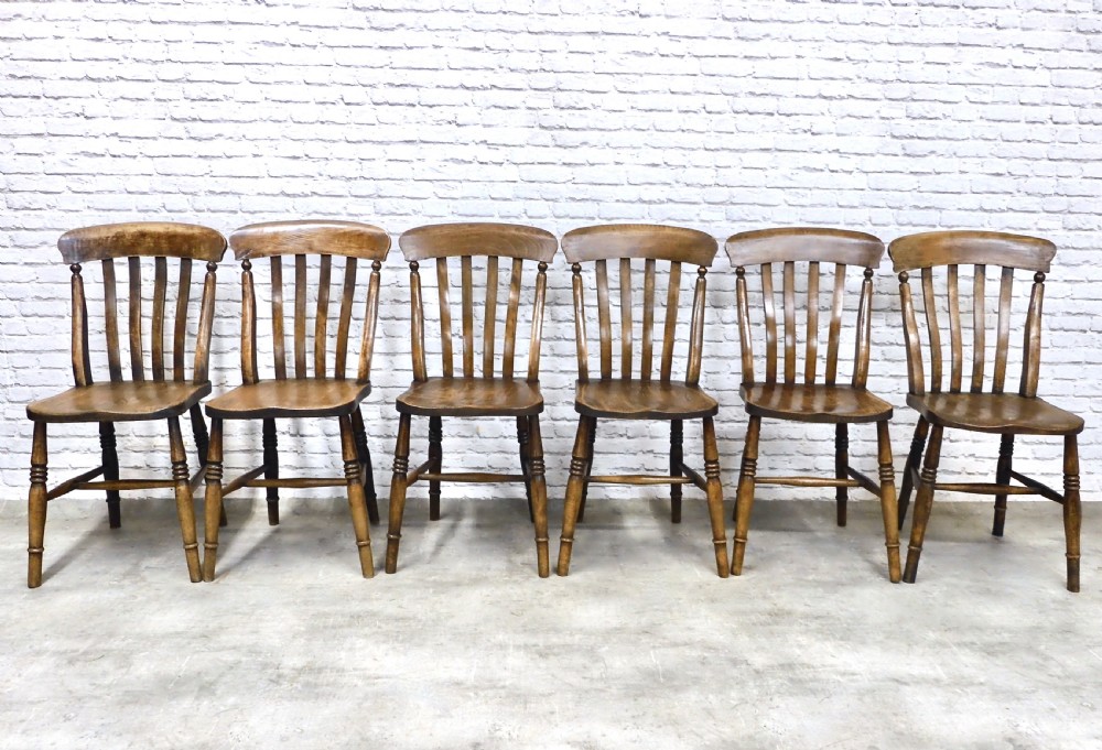Set 6 Windsor Farmhouse Kitchen Chairs View IV