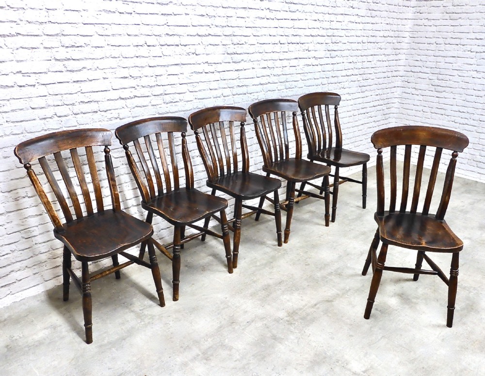 6x Windsor Farmhouse Kitchen Dining Chairs