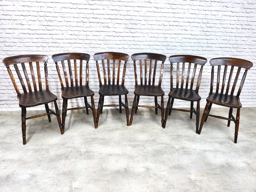 6x Windsor Farmhouse Kitchen Dining Chairs View II