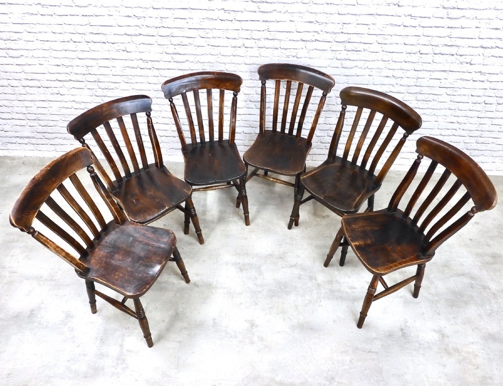 6x Windsor Farmhouse Kitchen Dining Chairs View III