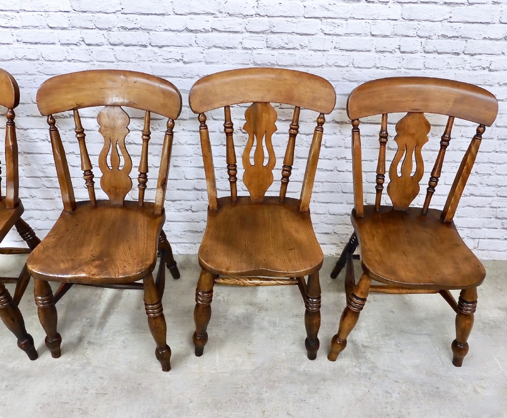 Set 6 Country Farmhouse Kitchen Dining Chairs View VI