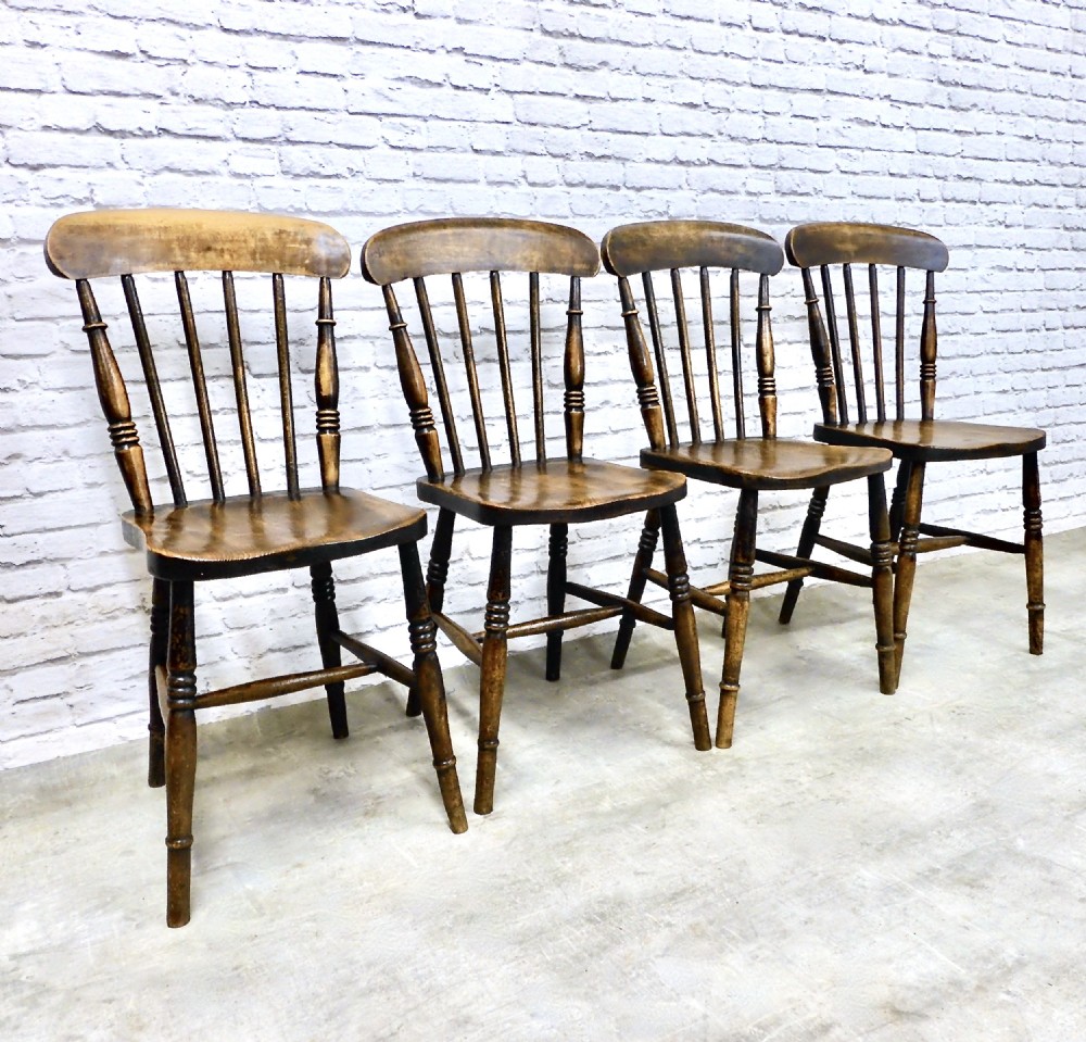 Set (4) Windsor Kitchen Dining Chairs