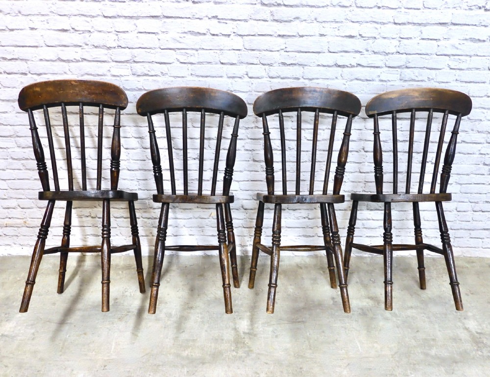 Set (4) Windsor Kitchen Dining Chairs View IV