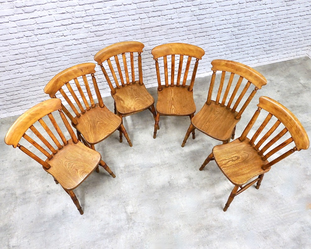 Farmhouse Country Kitchen Dining Chair Set (6) View V