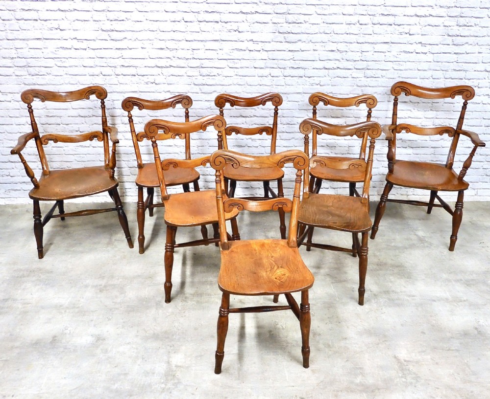 Windsor Kitchen Dining Chairs x8