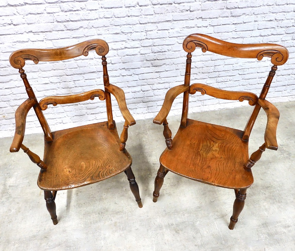 Windsor Kitchen Dining Chairs x8 View VII
