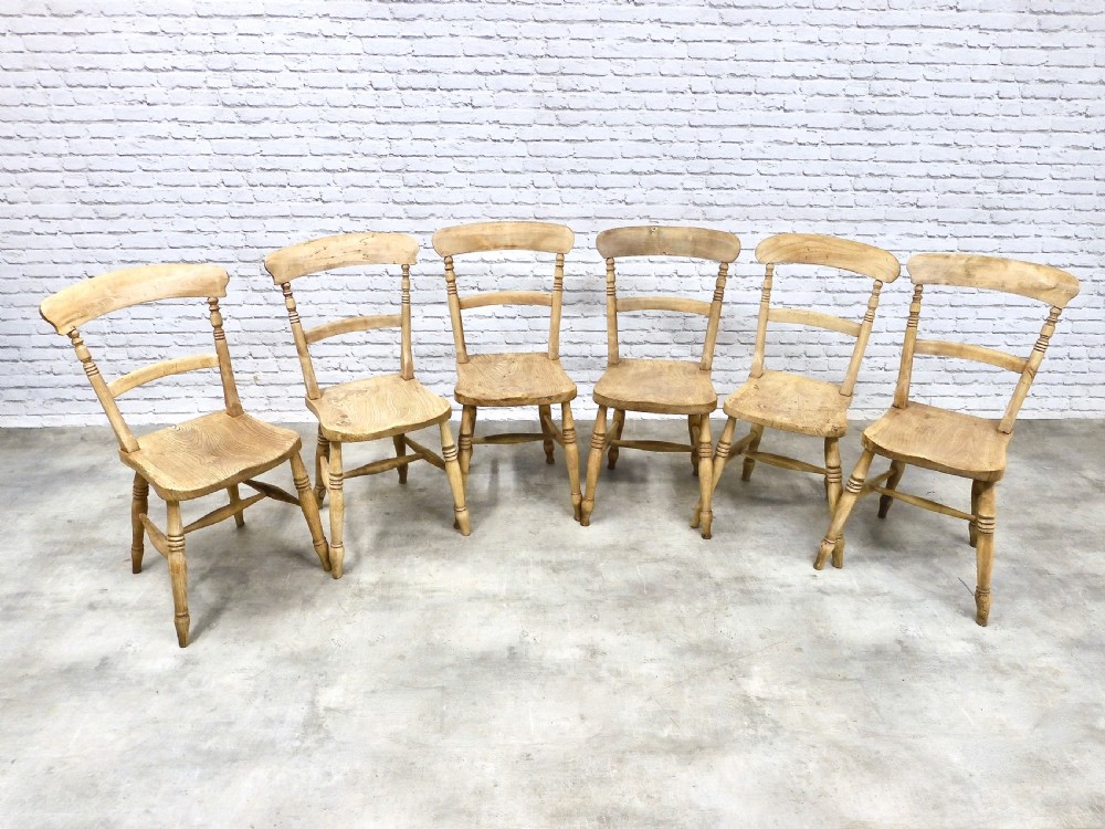 Windsor Farmhouse Kitchen Dining Chairs x6