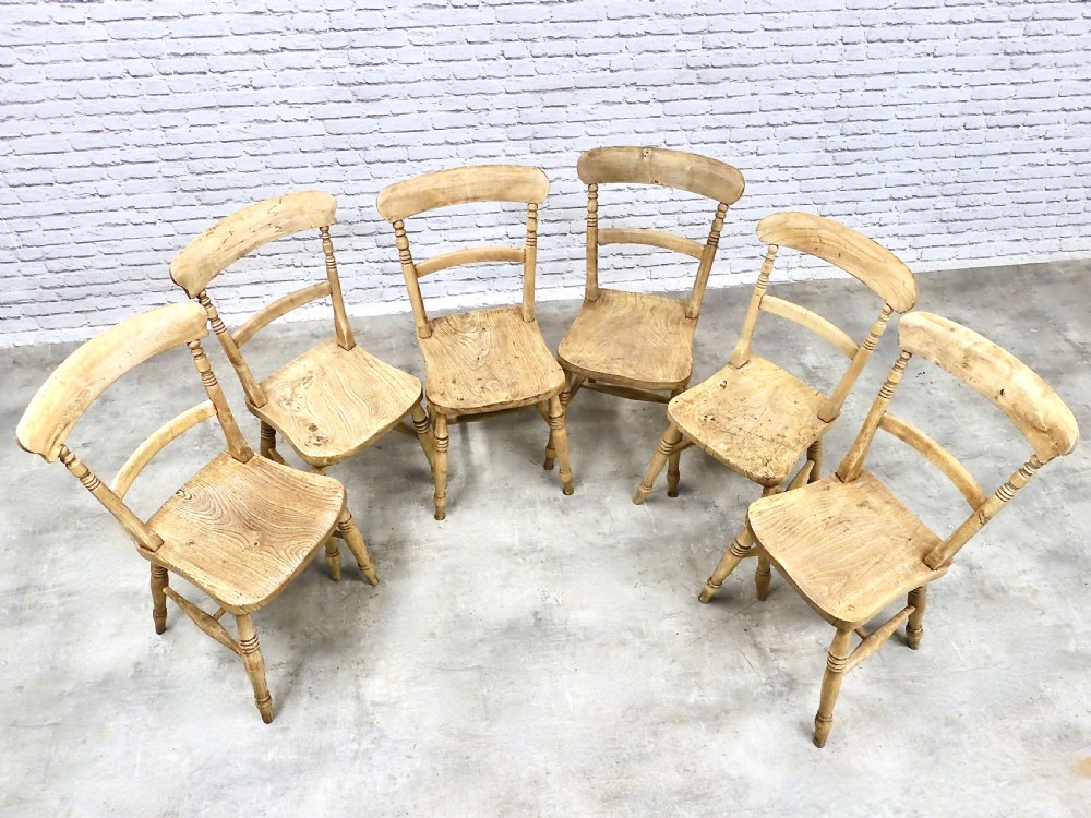 Windsor Farmhouse Kitchen Dining Chairs x6 View IV