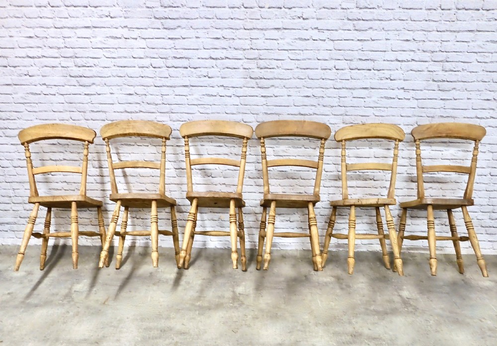 Windsor Farmhouse Kitchen Dining Chairs x6 View V