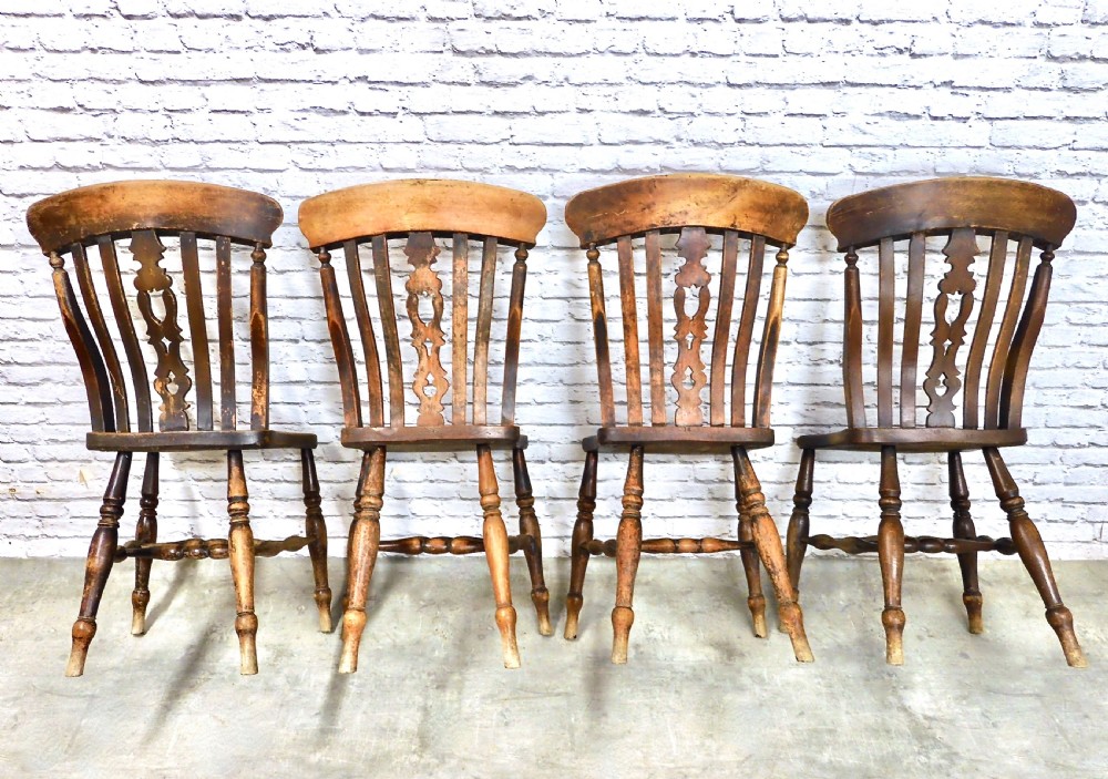 Windsor Farmhouse Kitchen Chair Set (4) View V