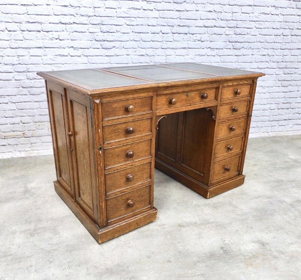 Oak Pedestal Desk
