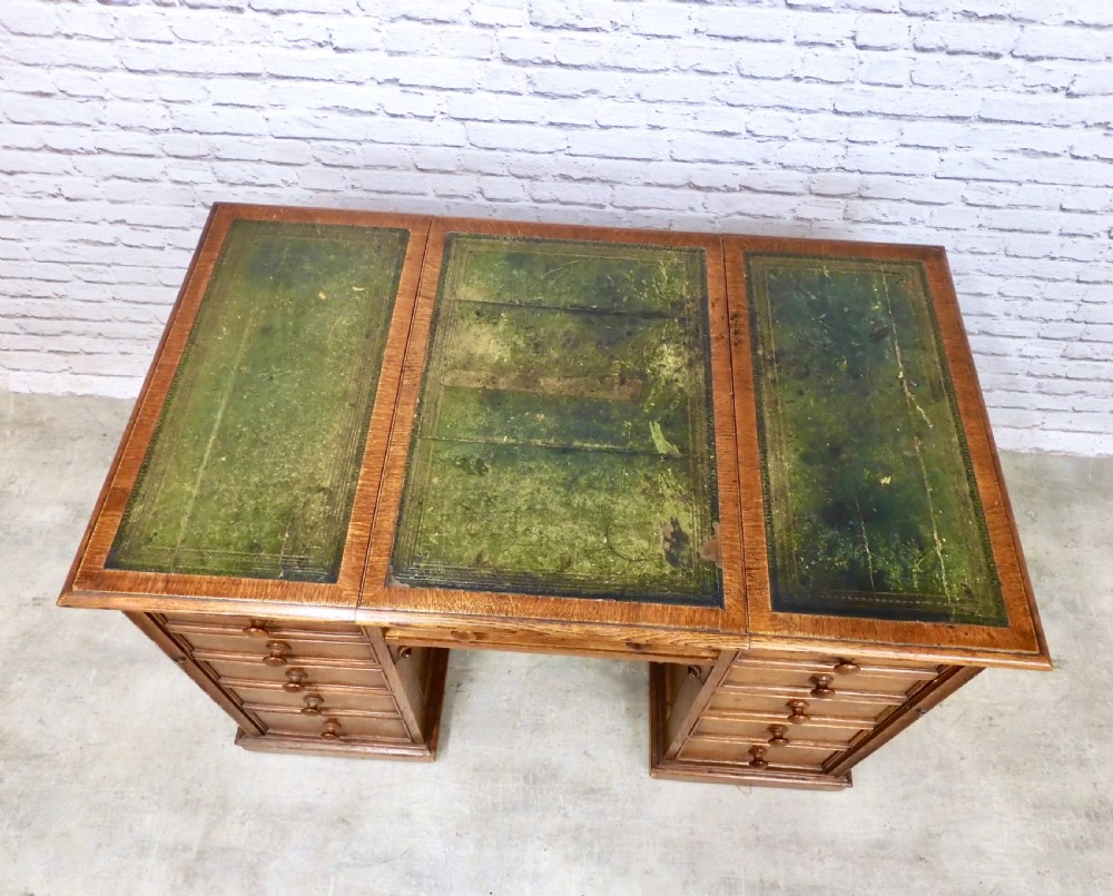 Oak Pedestal Desk View III