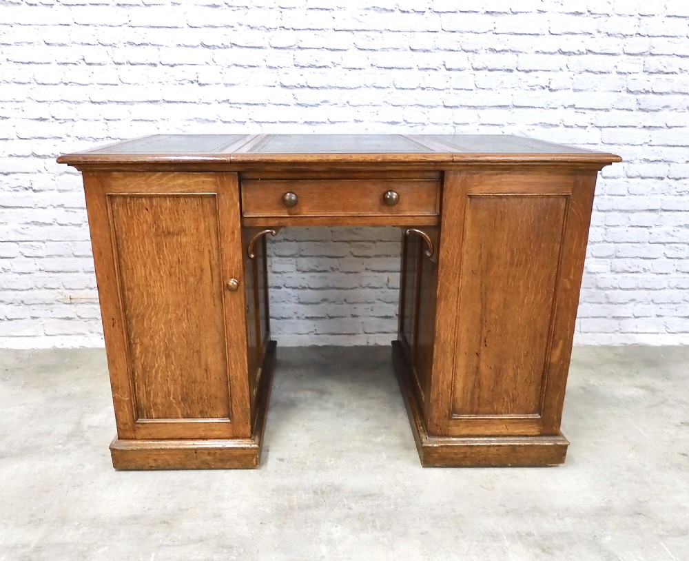 Oak Pedestal Desk View IV