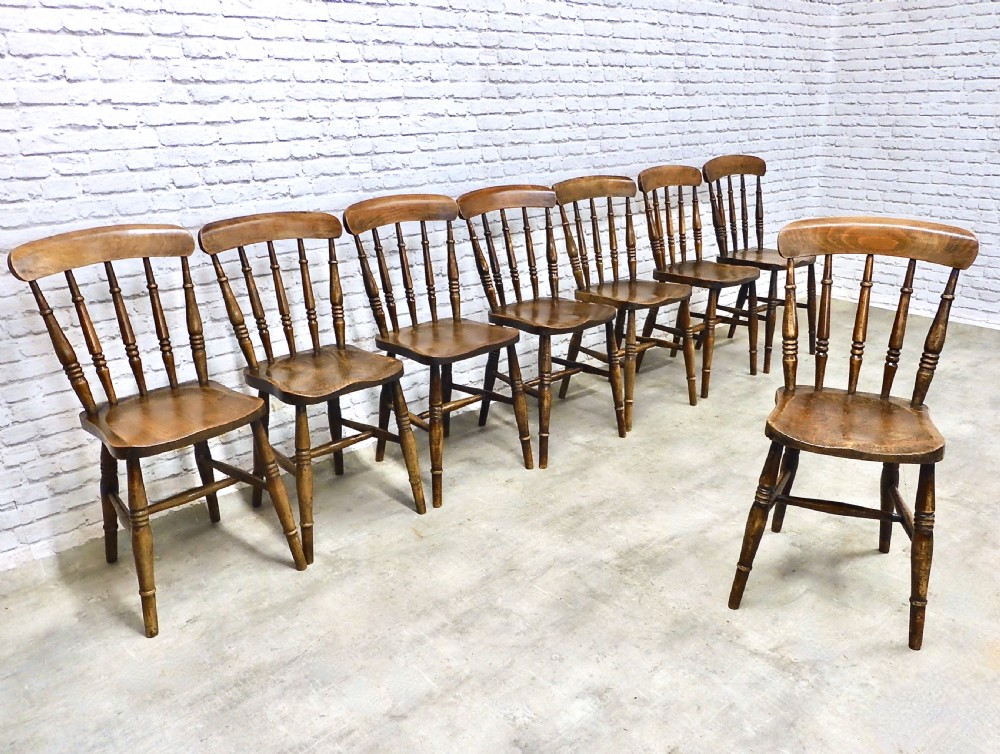 Set 8 Windsor Kitchen Dining Chairs View II