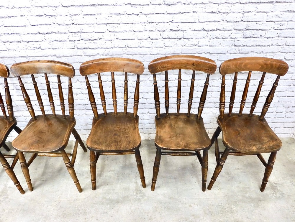 Set 8 Windsor Kitchen Dining Chairs View III