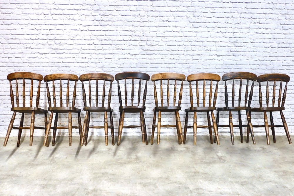 Set 8 Windsor Kitchen Dining Chairs View V