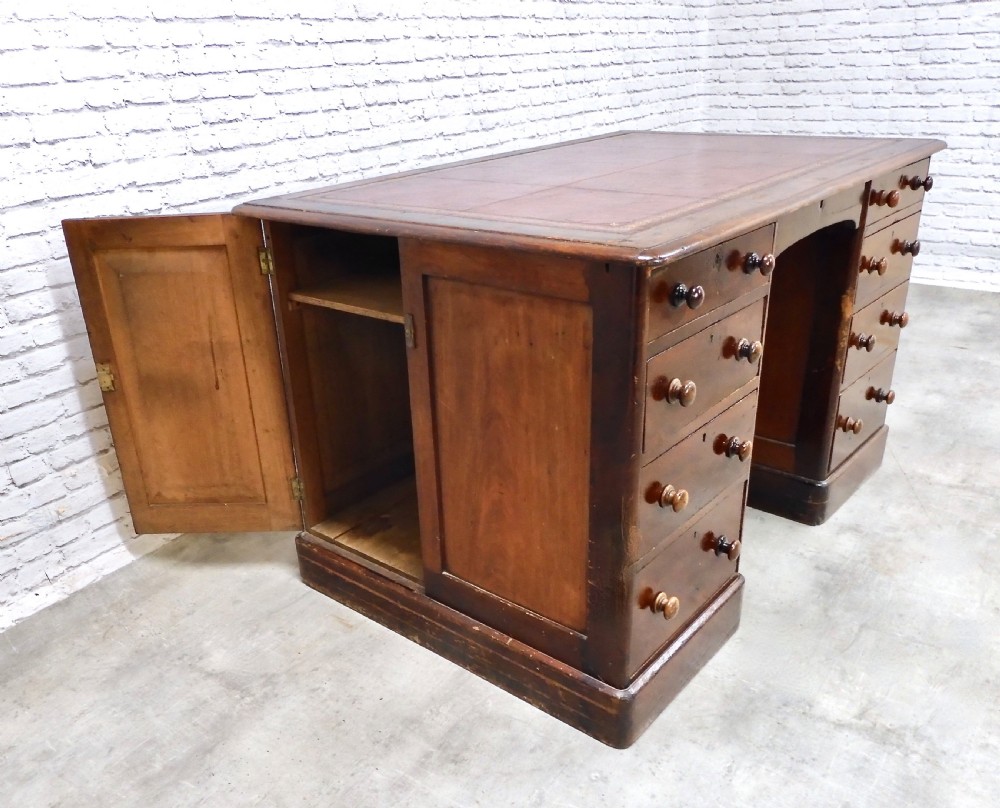 Pine Pedestal Desk View III