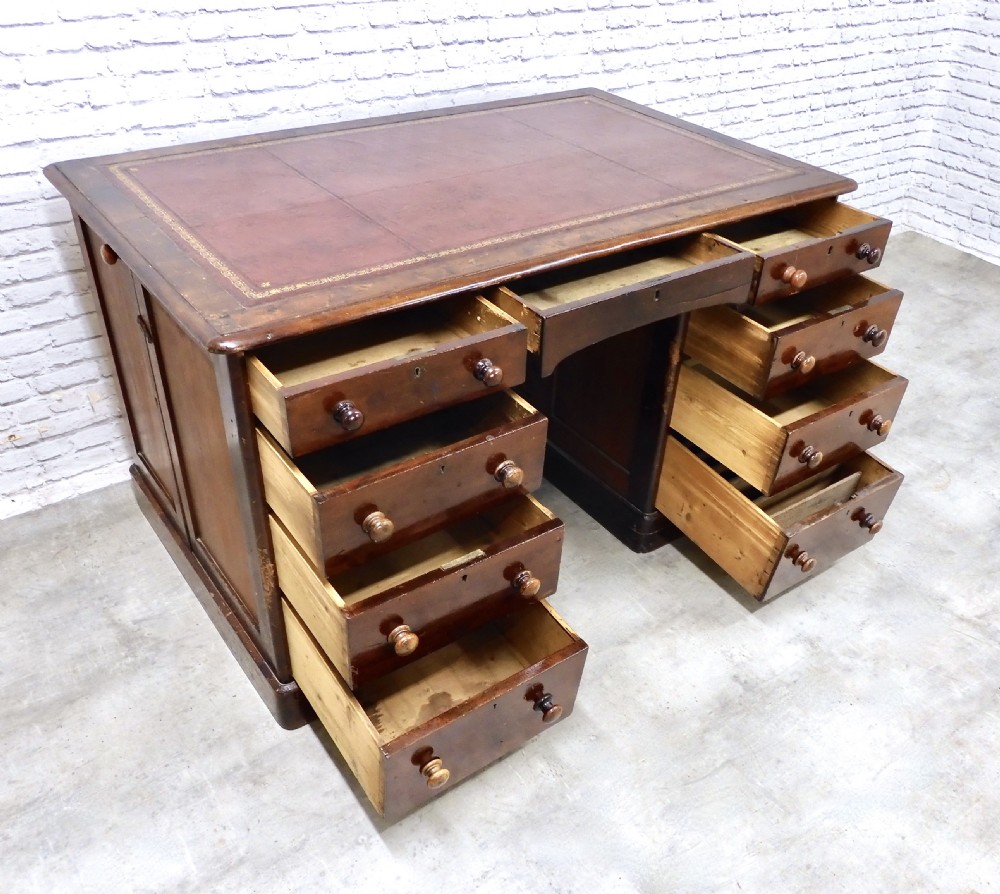 Pine Pedestal Desk View VI
