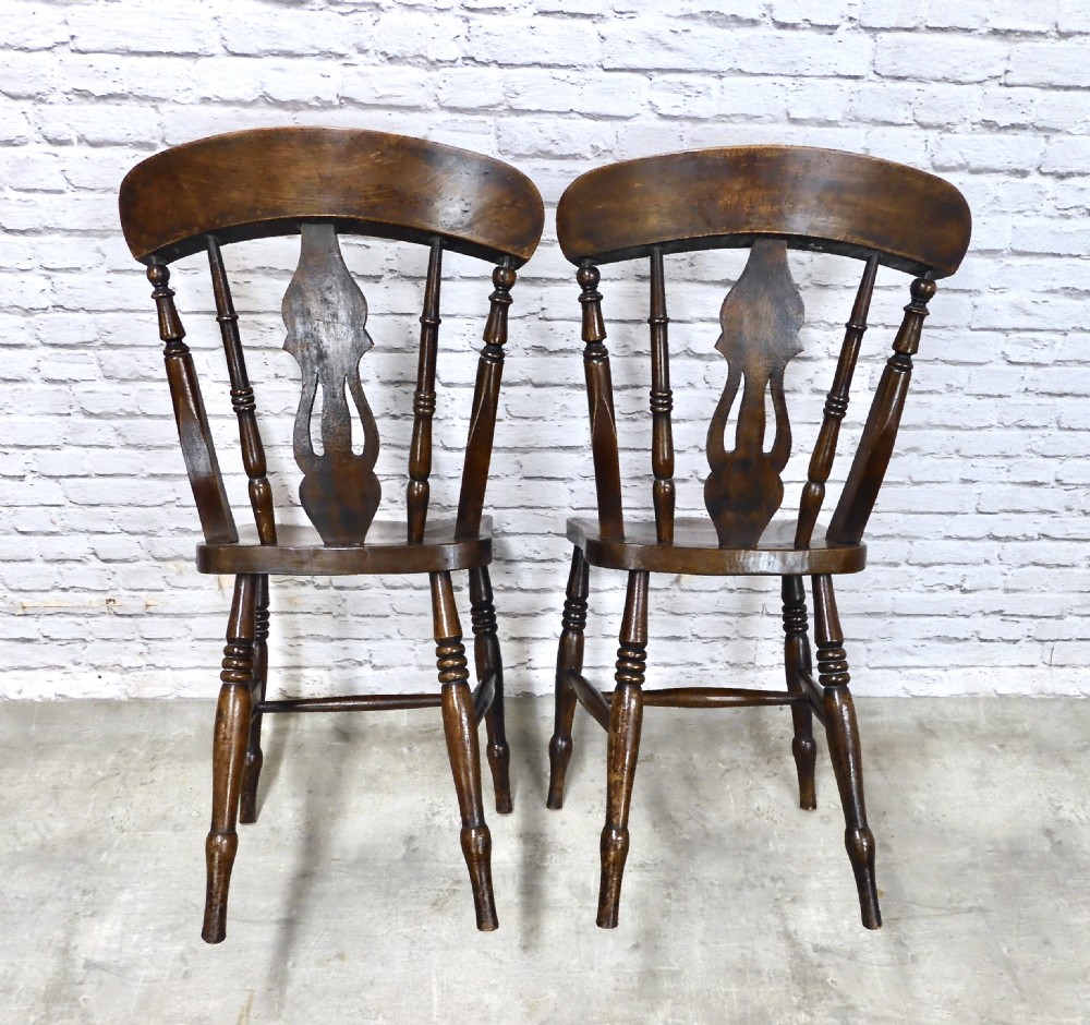 A Pair of Windsor Lyreback Windsor Kitchen Chairs View III