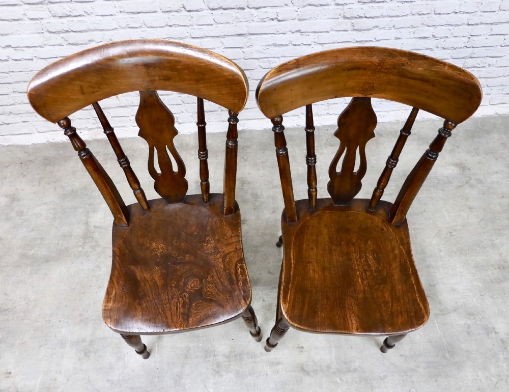 A Pair of Windsor Lyreback Windsor Kitchen Chairs View VI