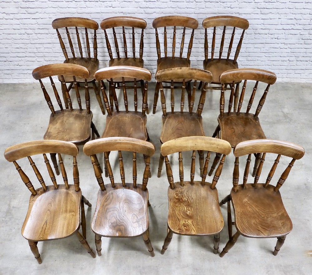 12x Farmhouse Windsor Kitchen Chairs View II