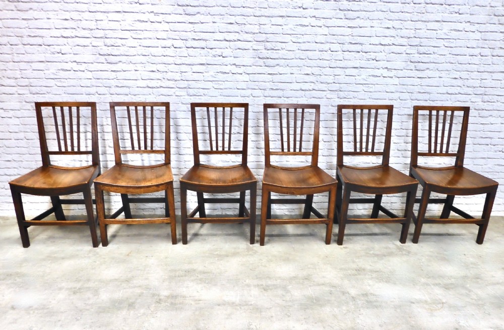 Antique Country Kitchen Dining Chairs x6 View III