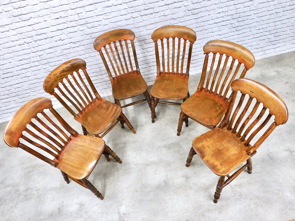 Set 6 Windsor Kitchen Dining Chairs View V