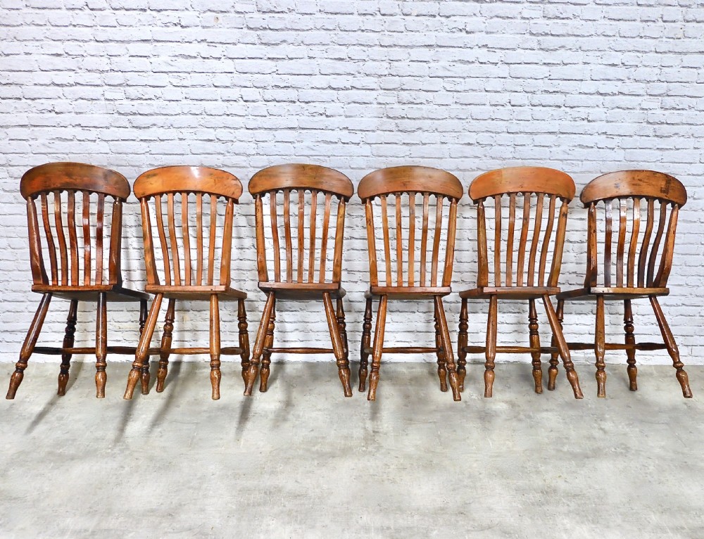 Set 6 Windsor Kitchen Dining Chairs View VI