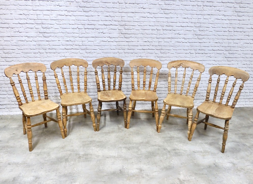 Set 6 Farmhouse Kitchen Chairs View II