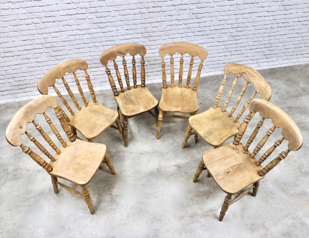 Set 6 Farmhouse Kitchen Chairs View III